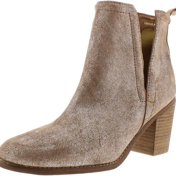 Diba‎ True Stop Golden Metallic Leather Bootie size 8 - Picture 1 of 10